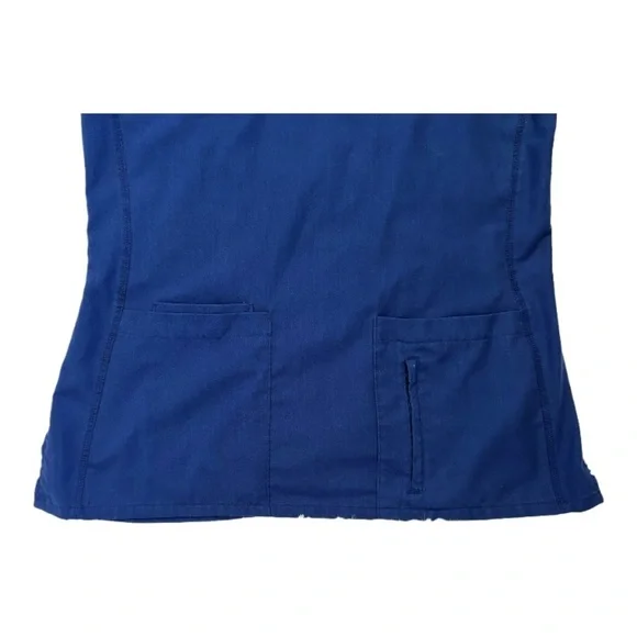Greys Anatomy By Barco Woman’s Medium Active Blue V-Neck Scrub Top & Bottoms - Picture 5 of 15
